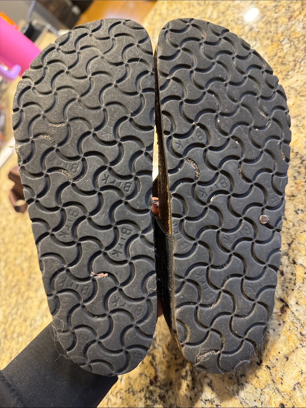 Black Leather birks Sandals - Picture 7 of 9